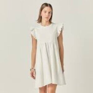 English Factory Cotton Mini Dress XS Cottagecore Coquette Boho Coastal Cowgirl